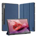 For Lenovo Tab P12 12.7 2023 DUX DUCIS Domo Series Magnetic Flip Leather Tablet Case(Blue)