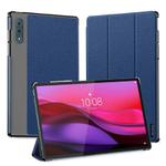 For Lenovo Yoga Tab Plus DUX DUCIS Domo Series Magnetic Flip Leather Tablet Case(Blue)