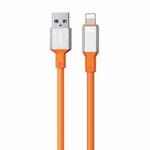 WK WDC-17 2.4A USB to 8 Pin Silicone Data Cable, Length: 1.2m(Orange)