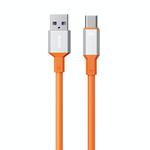WK WDC-17 6A USB to USB-C/Type-C Silicone Data Cable, Length: 1.2m(Orange)