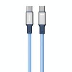 WK WDC-17 100W USB-C/Type-C to USB-C/Type-C Silicone Data Cable, Length: 1.2m(Blue)