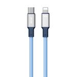 WK WDC-17 PD 20W USB-C/Type-C to 8 Pin Silicone Data Cable, Length: 1.2m(Blue)