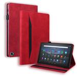 For Amazon Fire Max 11 2023 Splicing Shockproof Leather Tablet Case(Red)