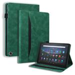 For Amazon Fire Max 11 2023 Splicing Shockproof Leather Tablet Case(Green)