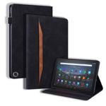 For Amazon Fire Max 11 2023 Splicing Shockproof Leather Tablet Case(Black)