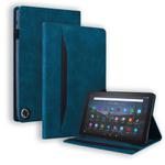 For Amazon Fire Max 11 2023 Splicing Shockproof Leather Tablet Case(Blue)