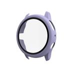 For Samsung Galaxy Watch Active 2 40mm PC Protective Case with Tempered Glass Film(Purple)
