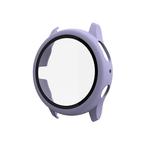 For Samsung Galaxy Watch Active 2 44mm PC Protective Case with Tempered Glass Film(Purple)