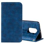 For Xiaomi Redmi Note 9 / 10X Lucky Flowers Embossing Pattern Magnetic Horizontal Flip Leather Case with Holder & Card Slots(Dark Blue)
