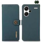 For Xiaomi Redmi Note 13 Pro+ KHAZNEH Custer Texture RFID Genuine Leather Phone Case(Green)