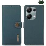 For Xiaomi Redmi Note 13 Pro 4G/Poco M6 Pro 4G KHAZNEH Custer Texture RFID Genuine Leather Phone Case(Green)
