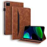 For Xiaomi Pad 6 / Pad 6 Pro Splicing Shockproof Leather Tablet Case(Brown)