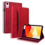 For Xiaomi Redmi Pad SE Splicing Shockproof Leather Tablet Case(Red)