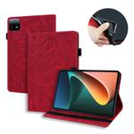 For Xiaomi Pad 6 / Pad 6 Pro Calf Texture Embossed Leather Tablet Case(Red)
