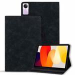 For Xiaomi Redmi Pad SE Calf Texture Embossed Leather Tablet Case(Black)