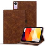 For Xiaomi Redmi Pad SE Calf Texture Embossed Leather Tablet Case(Brown)