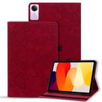 For Xiaomi Redmi Pad SE Calf Texture Embossed Leather Tablet Case(Red)