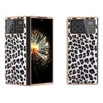 For Xiaomi Mix Fold 3 Nano Plating Leopard Print Phone Case(Silver)
