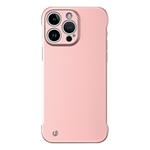 For iPhone 15 Pro Max Frameless Metallic Paint Hybrid PC Phone Case(Rose Gold)