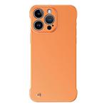 For iPhone 15 Pro Frameless Metallic Paint Hybrid PC Phone Case(Orange)