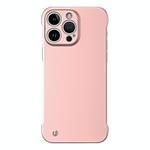 For iPhone 15 Pro Frameless Metallic Paint Hybrid PC Phone Case(Rose Gold)