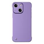 For iPhone 15 Plus Frameless Metallic Paint Hybrid PC Phone Case(Deep Purple)