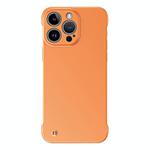 For iPhone 13 Pro Frameless Metallic Paint Hybrid PC Phone Case(Orange)