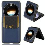 For Tecno Phantom V Flip Litchi Texture Card Slots Back Cover Phone Case(Blue)