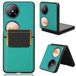 For Huawei Pocket 2 Litchi Texture Card Slots Back Cover Phone Case(Green)