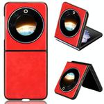 For Tecno Phantom V Flip Litchi Texture Back Cover Phone Case(Red)
