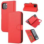 For iPhone 15 Cross Texture Detachable Horizontal Flip PU Leather Case(Red)