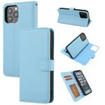 For iPhone 15 Pro Max Cross Texture Detachable Horizontal Flip PU Leather Case(Blue)