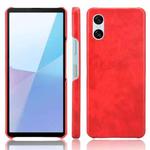 For Sony Xperia 10 VI Litchi Texture Back Cover Phone Case(Red)
