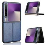 For Huawei Pura X Cow Pattern Sewing Back Cover Phone Case(Blue)