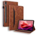 For Lenovo Tab P12 12.7 Splicing Shockproof Leather Tablet Case(Brown)