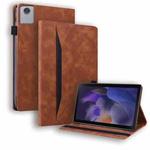For Lenovo Xiaoxin Pad 11 2025 Splicing Shockproof Leather Tablet Case(Brown)