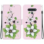 For LG Stylo 6 / K71 Crystal Texture Colored Drawing Leather Phone Case(Lily)