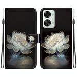 For OnePlus Nord 2T Crystal Texture Colored Drawing Leather Phone Case(Crystal Peony)