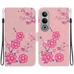 For OnePlus Nord CE4 5G Crystal Texture Colored Drawing Leather Phone Case(Cherry Blossoms)