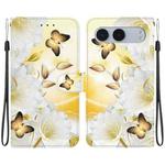 For OnePlus Nord 4 Crystal Texture Colored Drawing Leather Phone Case(Gold Butterfly Epiphyllum)