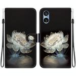 For Sony Xperia 5 V Crystal Texture Colored Drawing Leather Phone Case(Crystal Peony)