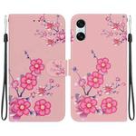 For Sony Xperia 5 VI Crystal Texture Colored Drawing Leather Phone Case(Cherry Blossoms)
