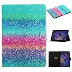 For Samsung Galaxy Tab A9 Colored Drawing Pattern Horizontal Flip PU Tablet Case with Sleep / Wake-up Function(Colored Sand)