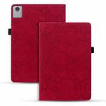 For Lenovo Tab M11 / Xiaoxin Pad 11 2024 Calf Texture Embossed Leather Tablet Case(Red)