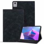 For Lenovo Xiaoxin Pad 11 2025 Calf Texture Embossed Leather Tablet Case(Black)