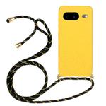 For Google Pixel 8 Wheat Straw Material + TPU Protective Case with Lanyard(Yellow)