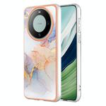 For Huawei Mate 60 Electroplating IMD TPU Phone Case(White Marble)