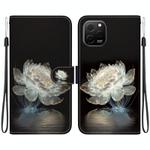 For Huawei nova Y61 / Enjoy 50z Crystal Texture Colored Drawing Leather Phone Case(Crystal Peony)