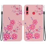 For Huawei P Smart Z / Y9 Prime Crystal Texture Colored Drawing Leather Phone Case(Cherry Blossoms)