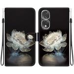 For Honor 80 Pro Crystal Texture Colored Drawing Leather Phone Case(Crystal Peony)